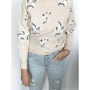 Le Petit Amour floral embroidered sweater